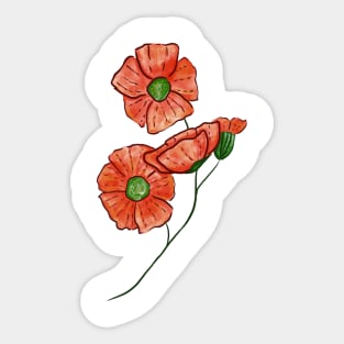 Poppy flower Sticker